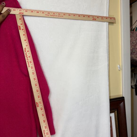 VTG Eminent M Silk Wool Blend Turtleneck Sweater Pink Fuzzy Soft Knit Preppy 90s - Picture 8 of 10